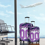 Personalised Hobart Hurricanes Cricket Fan Pride Luggage Cover Dynamic Swirling Storm Cricket Graphic Art With Hobart Skyline