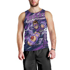 Personalised Hobart Hurricanes Cricket Fan Pride Men Tank Top Dynamic Swirling Storm Cricket Graphic Art With Hobart Skyline