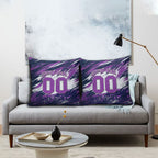 Personalised Hobart Hurricanes Cricket Fan Pride Pillow Cover Dynamic Swirling Storm Cricket Graphic Art With Hobart Skyline