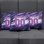 Personalised Hobart Hurricanes Cricket Fan Pride Pillow Cover Dynamic Swirling Storm Cricket Graphic Art With Hobart Skyline