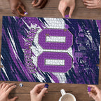 Personalised Hobart Hurricanes Cricket Fan Pride Puzzle Dynamic Swirling Storm Cricket Graphic Art With Hobart Skyline