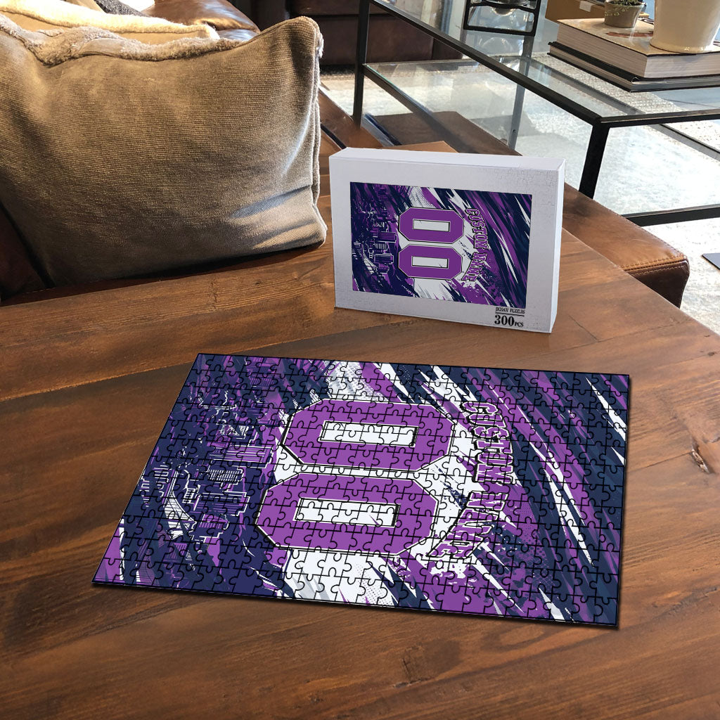 Personalised Hobart Hurricanes Cricket Fan Pride Puzzle Dynamic Swirling Storm Cricket Graphic Art With Hobart Skyline