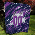 Personalised Hobart Hurricanes Cricket Fan Pride Quilt Dynamic Swirling Storm Cricket Graphic Art With Hobart Skyline