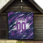 Personalised Hobart Hurricanes Cricket Fan Pride Quilt Dynamic Swirling Storm Cricket Graphic Art With Hobart Skyline