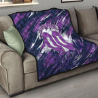 Personalised Hobart Hurricanes Cricket Fan Pride Quilt Dynamic Swirling Storm Cricket Graphic Art With Hobart Skyline