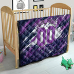Personalised Hobart Hurricanes Cricket Fan Pride Quilt Dynamic Swirling Storm Cricket Graphic Art With Hobart Skyline