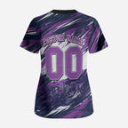 Personalised Hobart Hurricanes Cricket Fan Pride Scrub Top Dynamic Swirling Storm Cricket Graphic Art With Hobart Skyline