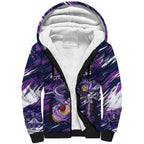 Personalised Hobart Hurricanes Cricket Fan Pride Sherpa Hoodie Dynamic Swirling Storm Cricket Graphic Art With Hobart Skyline