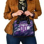 Personalised Hobart Hurricanes Cricket Fan Pride Shoulder Handbag Dynamic Swirling Storm Cricket Graphic Art With Hobart Skyline