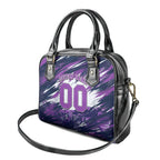 Personalised Hobart Hurricanes Cricket Fan Pride Shoulder Handbag Dynamic Swirling Storm Cricket Graphic Art With Hobart Skyline