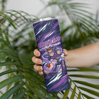 Personalised Hobart Hurricanes Cricket Fan Pride Skinny Tumbler Dynamic Swirling Storm Cricket Graphic Art With Hobart Skyline