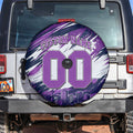 Personalised Hobart Hurricanes Cricket Fan Pride Spare Tire Cover Dynamic Swirling Storm Cricket Graphic Art With Hobart Skyline