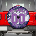 Personalised Hobart Hurricanes Cricket Fan Pride Spare Tire Cover Dynamic Swirling Storm Cricket Graphic Art With Hobart Skyline