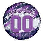 Personalised Hobart Hurricanes Cricket Fan Pride Spare Tire Cover Dynamic Swirling Storm Cricket Graphic Art With Hobart Skyline