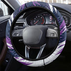 Hobart Hurricanes Cricket Fan Pride Steering Wheel Cover Dynamic Swirling Storm Cricket Graphic Art With Hobart Skyline