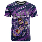 Personalised Hobart Hurricanes Cricket Fan Pride T Shirt Dynamic Swirling Storm Cricket Graphic Art With Hobart Skyline