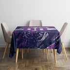 Personalised Hobart Hurricanes Cricket Fan Pride Tablecloth Dynamic Swirling Storm Cricket Graphic Art With Hobart Skyline