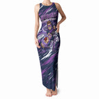 Personalised Hobart Hurricanes Cricket Fan Pride Tank Maxi Dress Dynamic Swirling Storm Cricket Graphic Art With Hobart Skyline