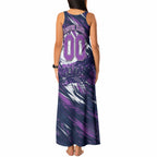 Personalised Hobart Hurricanes Cricket Fan Pride Tank Maxi Dress Dynamic Swirling Storm Cricket Graphic Art With Hobart Skyline