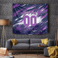 Personalised Hobart Hurricanes Cricket Fan Pride Tapestry Dynamic Swirling Storm Cricket Graphic Art With Hobart Skyline