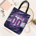 Personalised Hobart Hurricanes Cricket Fan Pride Tote Bag Dynamic Swirling Storm Cricket Graphic Art With Hobart Skyline