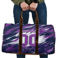 Personalised Hobart Hurricanes Cricket Fan Pride Travel Bag Dynamic Swirling Storm Cricket Graphic Art With Hobart Skyline