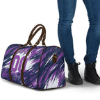 Personalised Hobart Hurricanes Cricket Fan Pride Travel Bag Dynamic Swirling Storm Cricket Graphic Art With Hobart Skyline