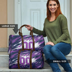 Personalised Hobart Hurricanes Cricket Fan Pride Travel Bag Dynamic Swirling Storm Cricket Graphic Art With Hobart Skyline
