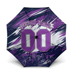 Personalised Hobart Hurricanes Cricket Fan Pride Umbrella Dynamic Swirling Storm Cricket Graphic Art With Hobart Skyline