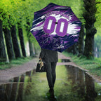 Personalised Hobart Hurricanes Cricket Fan Pride Umbrella Dynamic Swirling Storm Cricket Graphic Art With Hobart Skyline