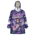 Personalised Hobart Hurricanes Cricket Fan Pride Wearable Blanket Hoodie Dynamic Swirling Storm Cricket Graphic Art With Hobart Skyline