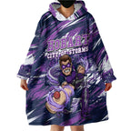 Personalised Hobart Hurricanes Cricket Fan Pride Wearable Blanket Hoodie Dynamic Swirling Storm Cricket Graphic Art With Hobart Skyline
