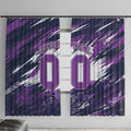 Personalised Hobart Hurricanes Cricket Fan Pride Window Curtain Dynamic Swirling Storm Cricket Graphic Art With Hobart Skyline