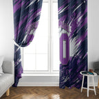 Personalised Hobart Hurricanes Cricket Fan Pride Window Curtain Dynamic Swirling Storm Cricket Graphic Art With Hobart Skyline