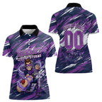 Personalised Hobart Hurricanes Cricket Fan Pride Women Polo Shirt Dynamic Swirling Storm Cricket Graphic Art With Hobart Skyline