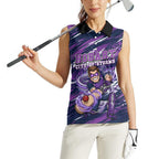 Personalised Hobart Hurricanes Cricket Fan Pride Women Sleeveless Polo Shirt Dynamic Swirling Storm Cricket Graphic Art With Hobart Skyline