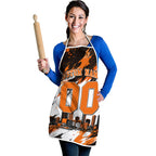 Personalised Perth Scorchers Cricket Fan Pride Apron Dynamic Flaming Dragon Art With Perth City Skyline