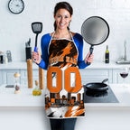 Personalised Perth Scorchers Cricket Fan Pride Apron Dynamic Flaming Dragon Art With Perth City Skyline