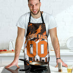Personalised Perth Scorchers Cricket Fan Pride Apron Dynamic Flaming Dragon Art With Perth City Skyline