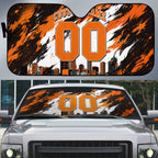 Personalised Perth Scorchers Cricket Fan Pride Auto Sun Shade Dynamic Flaming Dragon Art With Perth City Skyline