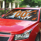 Personalised Perth Scorchers Cricket Fan Pride Auto Sun Shade Dynamic Flaming Dragon Art With Perth City Skyline