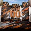 Personalised Perth Scorchers Cricket Fan Pride Back Car Seat Cover Dynamic Flaming Dragon Art With Perth City Skyline