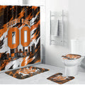 Personalised Perth Scorchers Cricket Fan Pride Bathroom Set Dynamic Flaming Dragon Art With Perth City Skyline