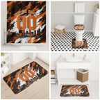 Personalised Perth Scorchers Cricket Fan Pride Bathroom Set Dynamic Flaming Dragon Art With Perth City Skyline