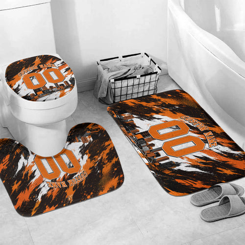 Personalised Perth Scorchers Cricket Fan Pride Bathroom Set Dynamic Flaming Dragon Art With Perth City Skyline