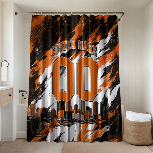 Personalised Perth Scorchers Cricket Fan Pride Bathroom Set Dynamic Flaming Dragon Art With Perth City Skyline