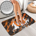 Personalised Perth Scorchers Cricket Fan Pride Bathroom Set Dynamic Flaming Dragon Art With Perth City Skyline