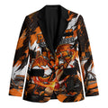 Personalised Perth Scorchers Cricket Fan Pride Blazer Dynamic Flaming Dragon Art With Perth City Skyline