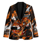 Personalised Perth Scorchers Cricket Fan Pride Blazer Dynamic Flaming Dragon Art With Perth City Skyline