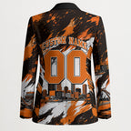 Personalised Perth Scorchers Cricket Fan Pride Blazer Dynamic Flaming Dragon Art With Perth City Skyline